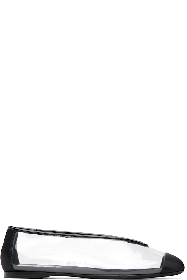 Moschino — Black PVC Ballerina Flats