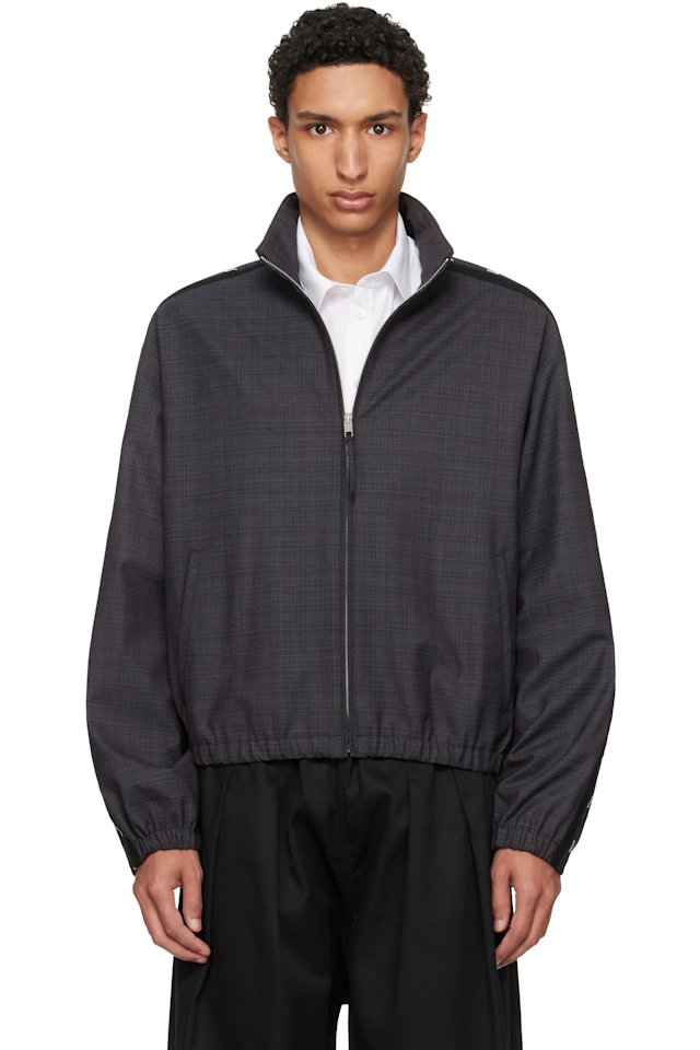 Moschino — Gray Logo Tape Jacket