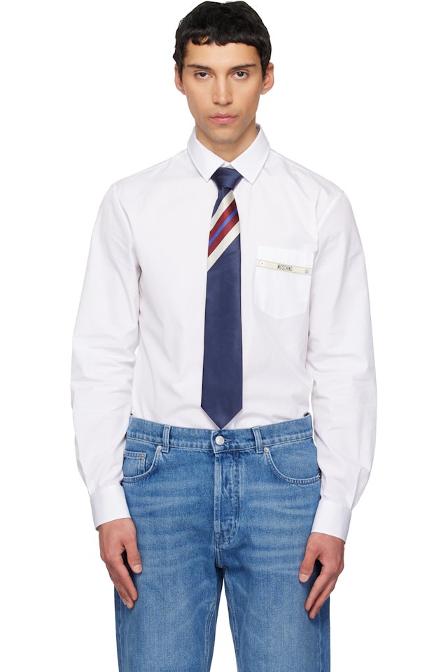 Moschino — White 'Moschino Tape' Shirt