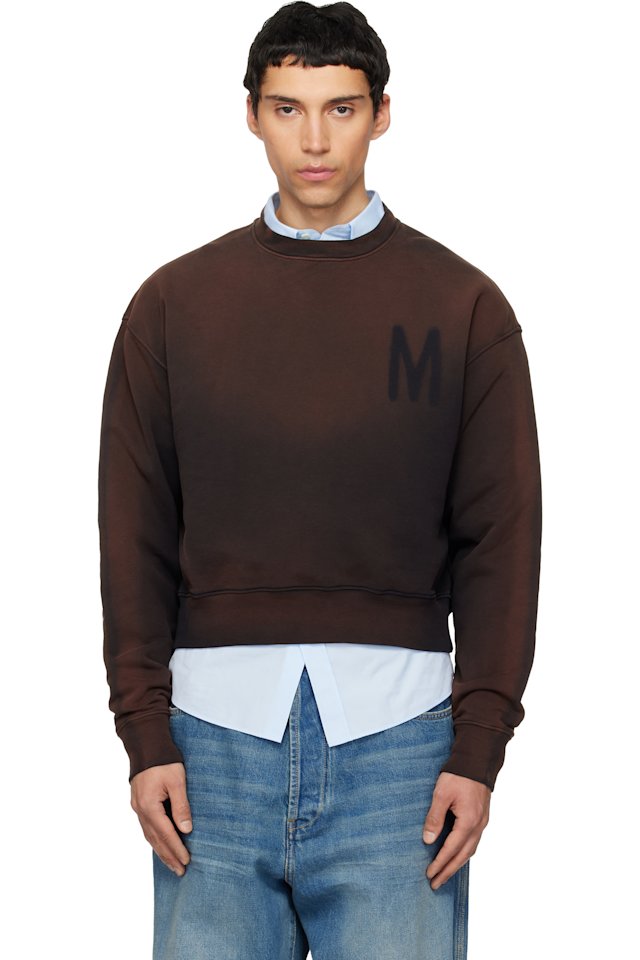 Moschino — Brown 'M' Logo Sweatshirt