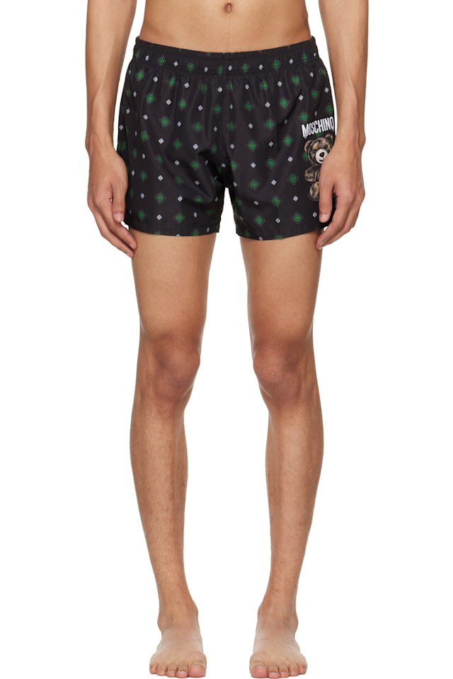 Moschino — Black Teddy Swim Shorts