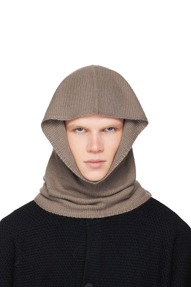 HOMME PLISSÉ ISSEY MIYAKE — Taupe Cashmere Winter Gear Snood