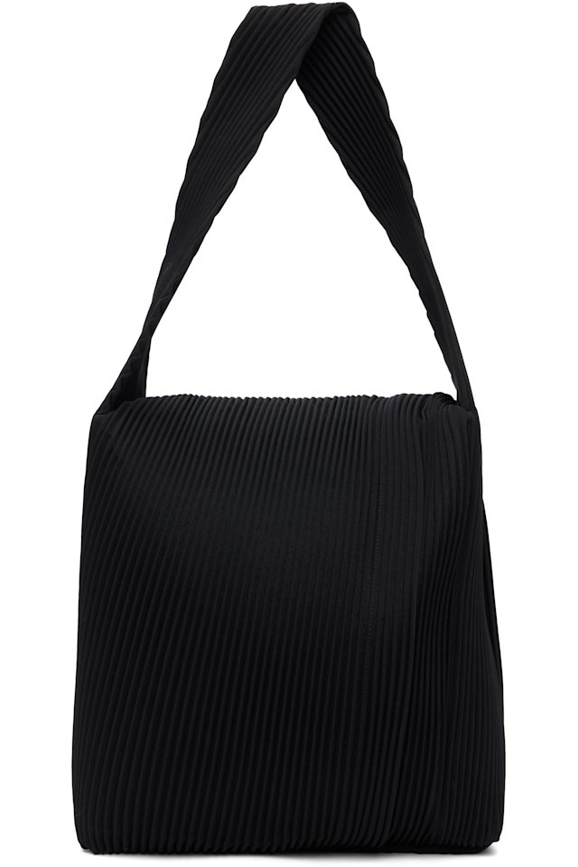 HOMME PLISSÉ ISSEY MIYAKE — Black Rounded Square Tote
