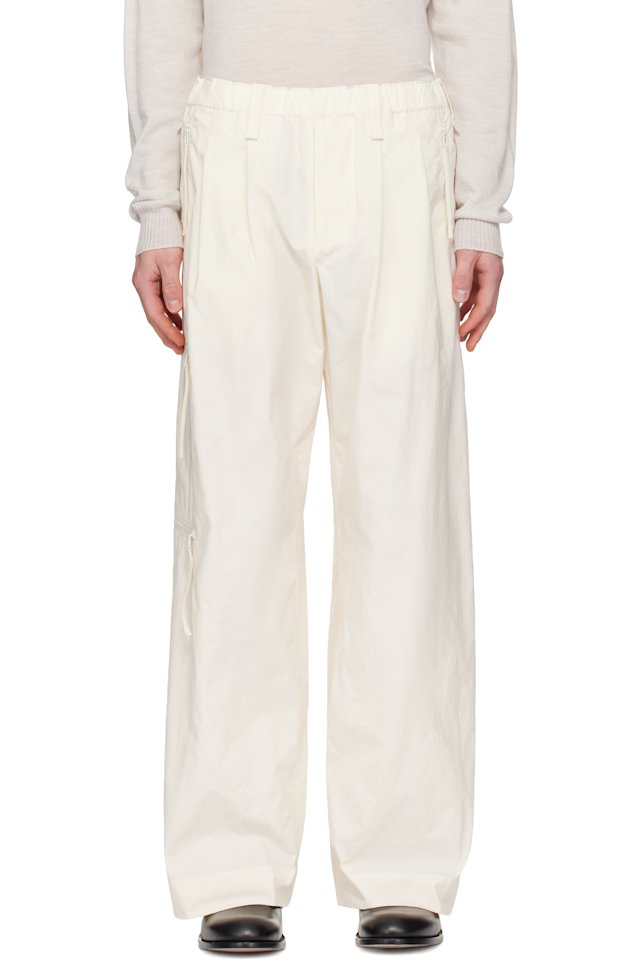 HOMME PLISSÉ ISSEY MIYAKE — Off-White Quarry Trousers