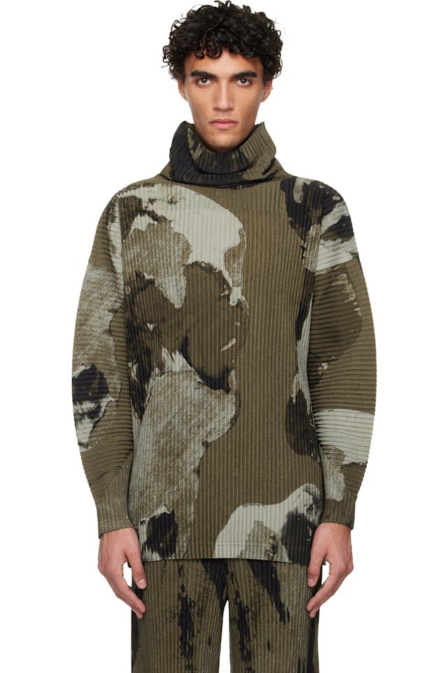 HOMME PLISSÉ ISSEY MIYAKE — Brown Painted Stone Top