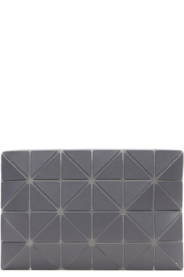 BAO BAO ISSEY MIYAKE — Gray Lucent W Color Pouch
