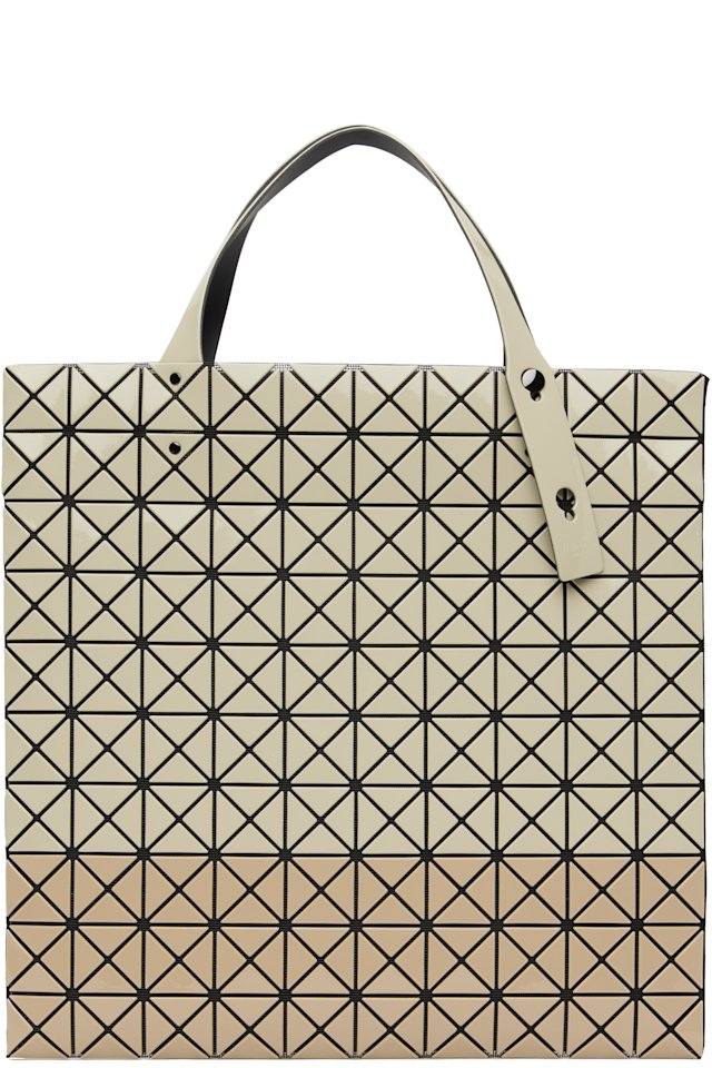 BAO BAO ISSEY MIYAKE — Beige Prism Bi-Color Tote