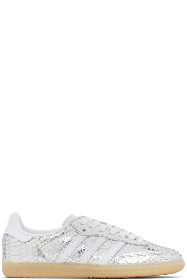 adidas Originals — Silver Samba Sneakers