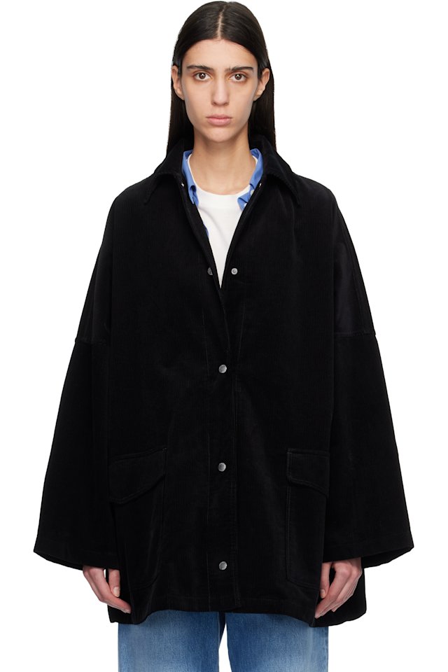 TOTEME — Black Cord Overshirt Chore Jacket