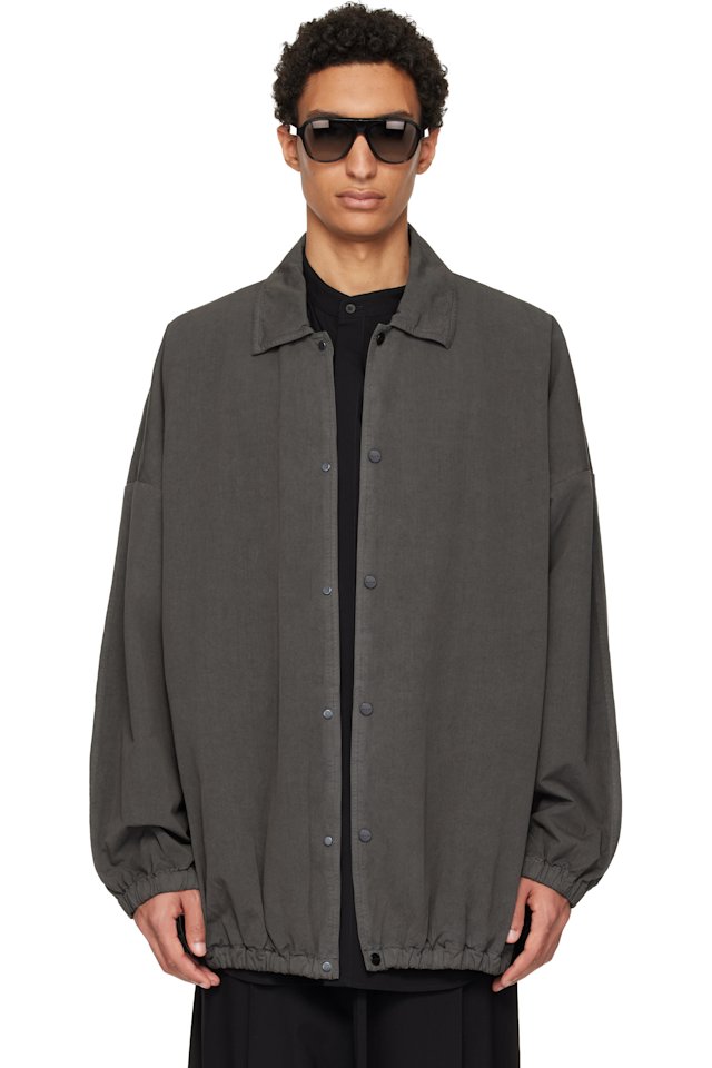 Fear of God — Gray Garment Dyed Cotton Windbreaker Jacket