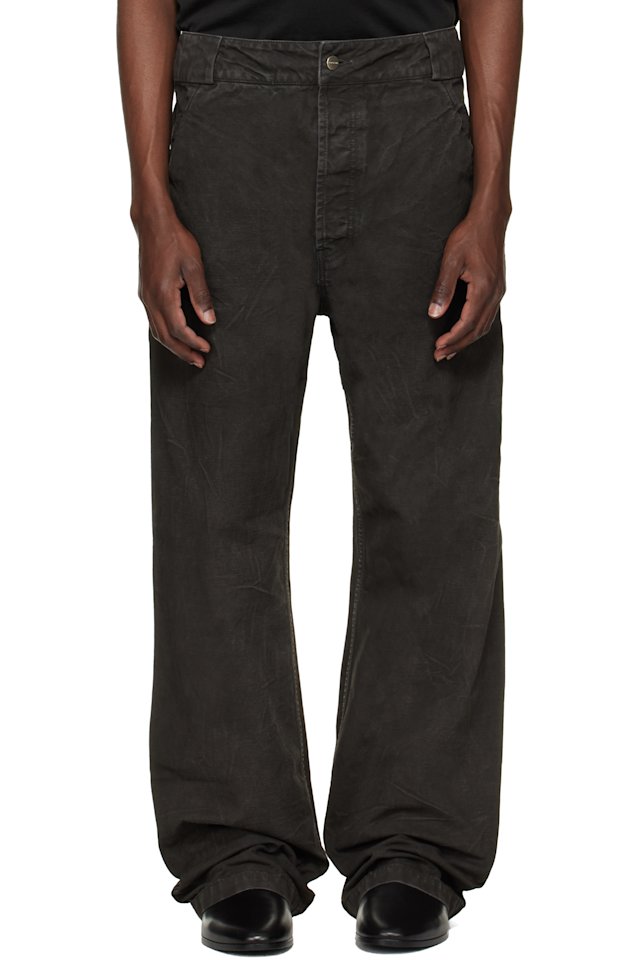 Fear of God — Black Washed Canvas Utility Jeans