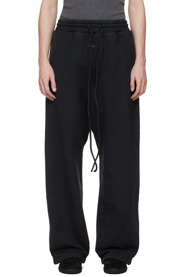 Fear of God — Black Sunfaded Wide Leg Sweatpants