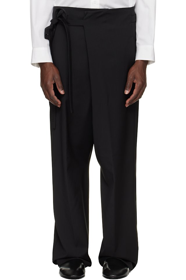 Fear of God — Black Easy Care Wool Wrap Trousers