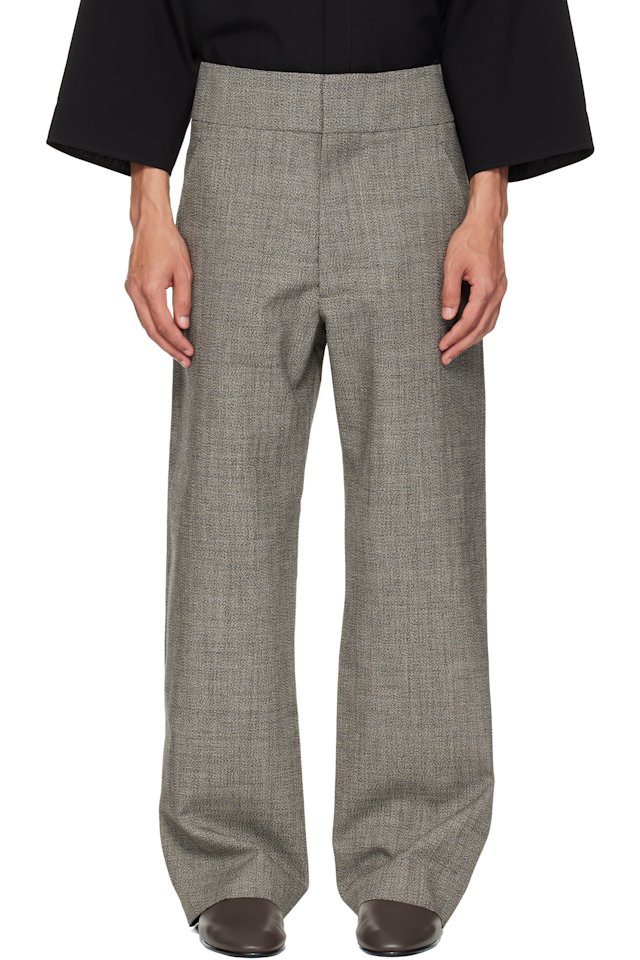 Fear of God — Gray Mouline Wool Casual Flat Front Trousers
