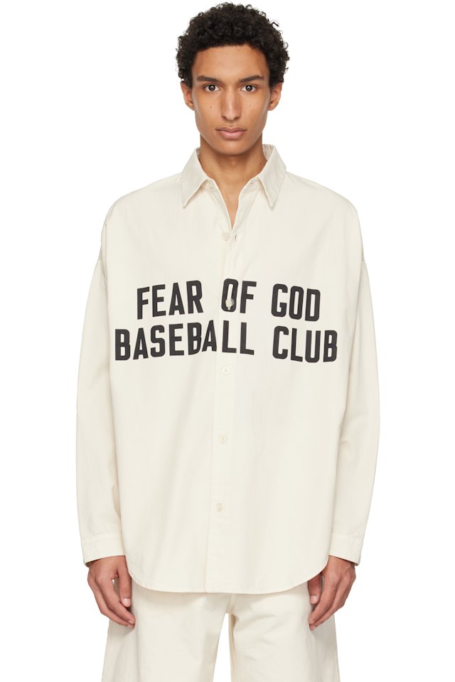 Fear of God — Off-White Garment Dyed Cotton Relaxed Shirt