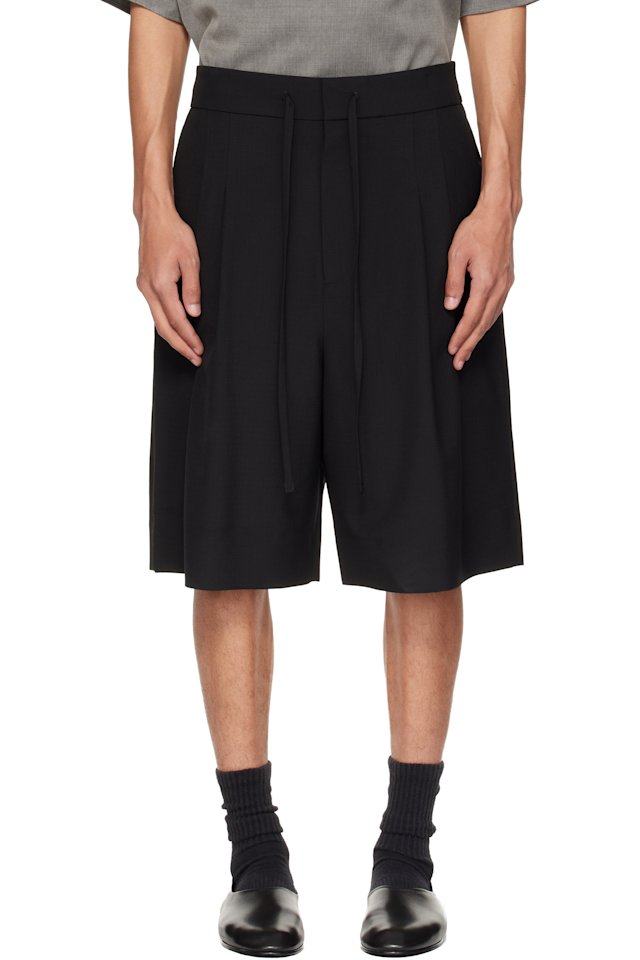 Fear of God — Black Wool Ripstop Baggy Shorts