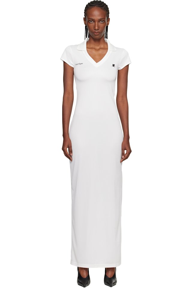 Courrèges — White Sports Polo Maxi Dress