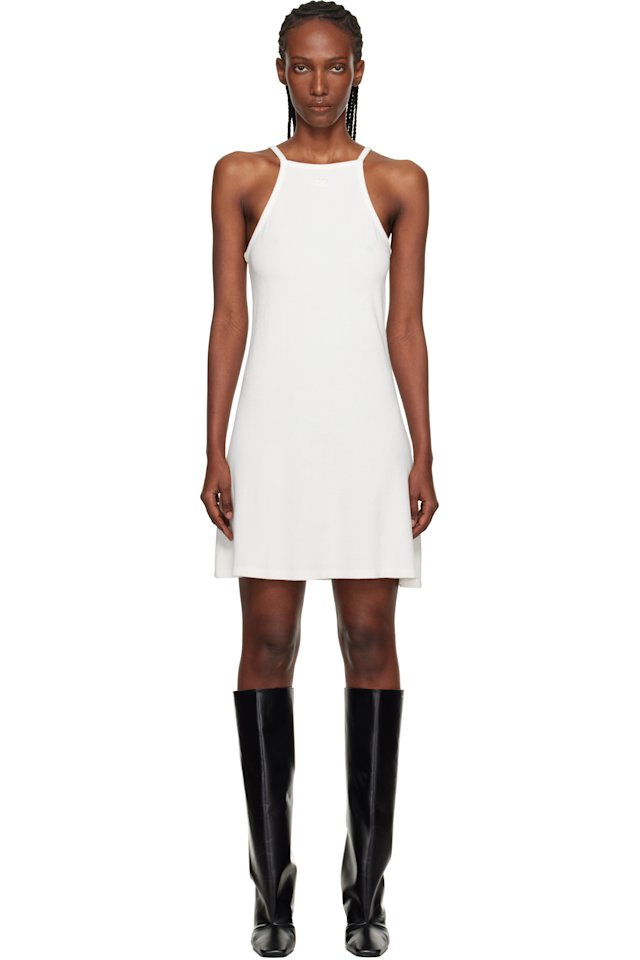 Courrèges — Off-White Spongy Heritage Minidress