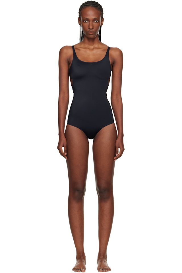 Courrèges — Black Cut-Out Swimsuit