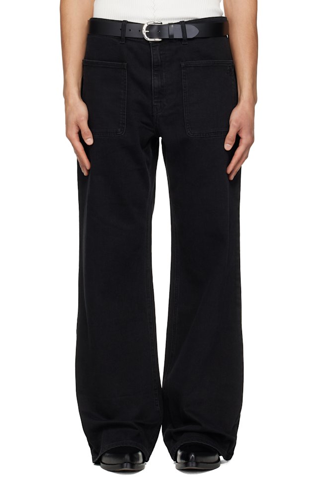 Courrèges — Black 2-Pocket Baggy Jeans