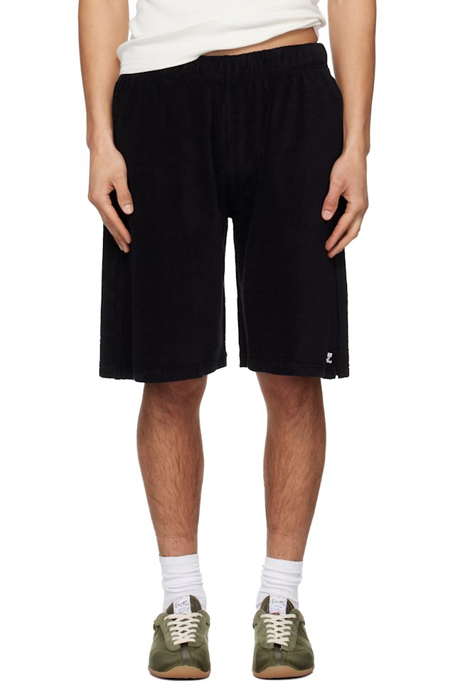 Courrèges — Black Spongy Sports Shorts