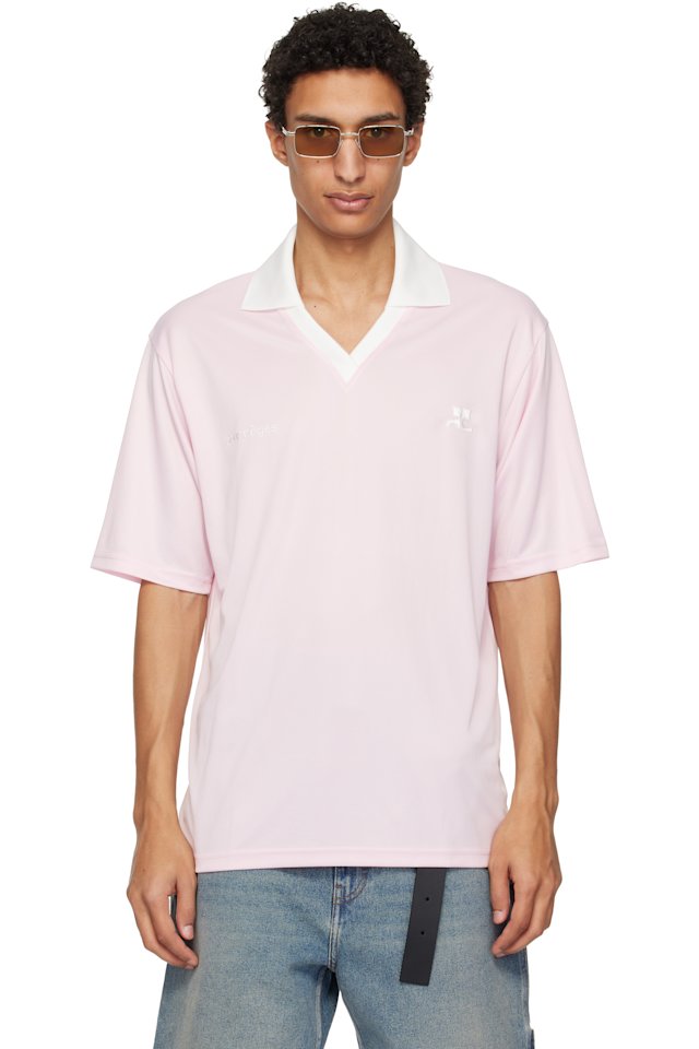 Courrèges — Pink Oversized Sports Polo