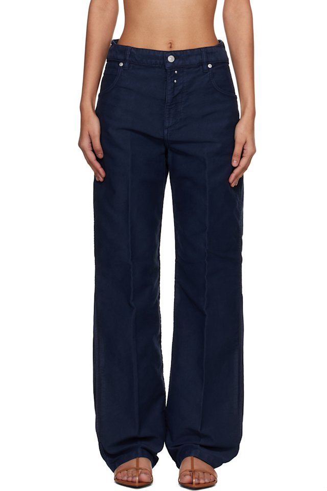 Victoria Beckham — Navy Split Utility Trousers