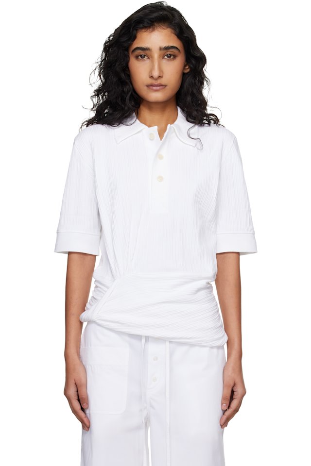 Victoria Beckham — White Twist Polo