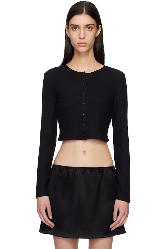 LESET — Black Lauren Crop II Cardigan