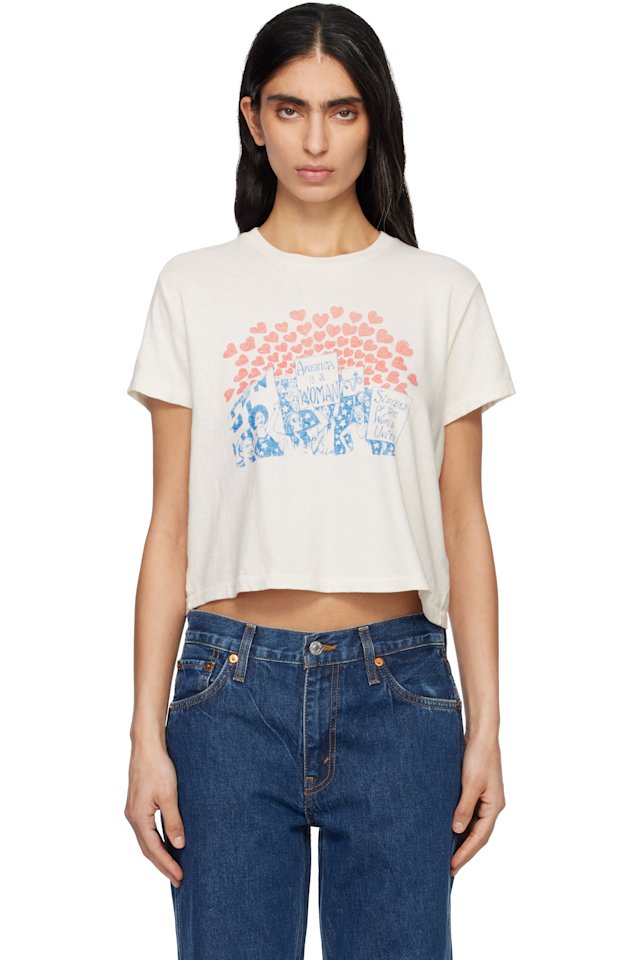 Re/Done — Off-White Hanes Edition 50s Boxy 'Sisters' T-shirt