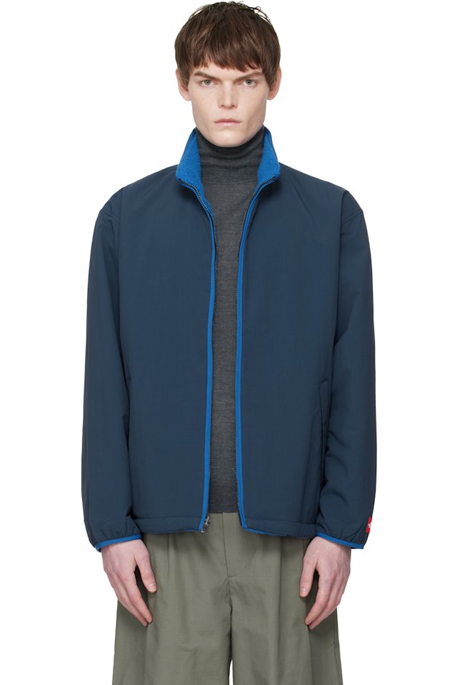 The North Face — Navy TNF Red Box Fleece Reversible Jacket