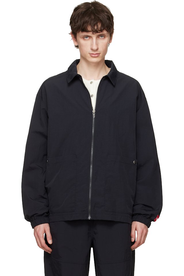 The North Face — Black TNF Red Box Nylon Long-Sleeve Shirt