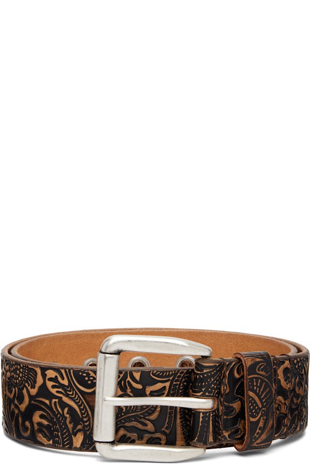 OUR LEGACY — Black & Tan 4cm Belt