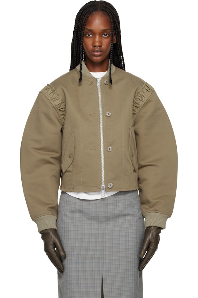 OUR LEGACY — Khaki Frill Bomber Jacket