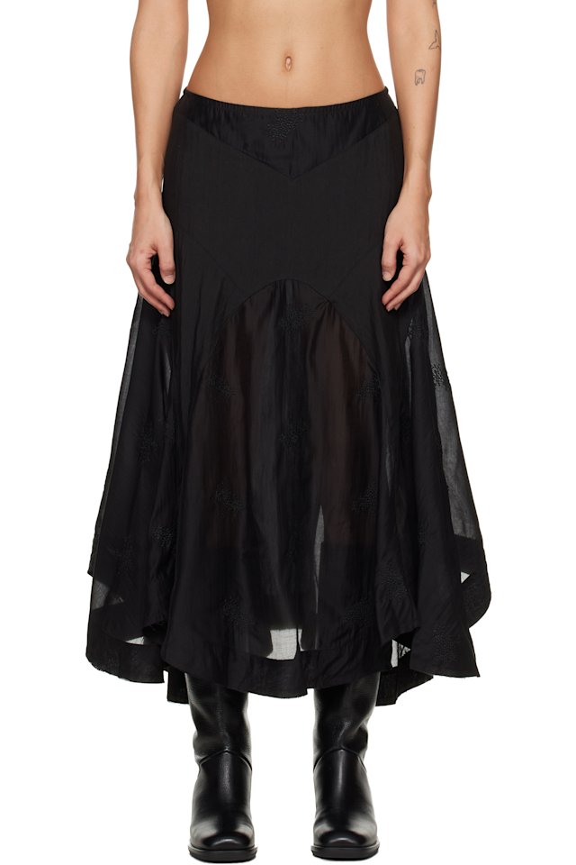 OUR LEGACY — Black Petti Midi Skirt