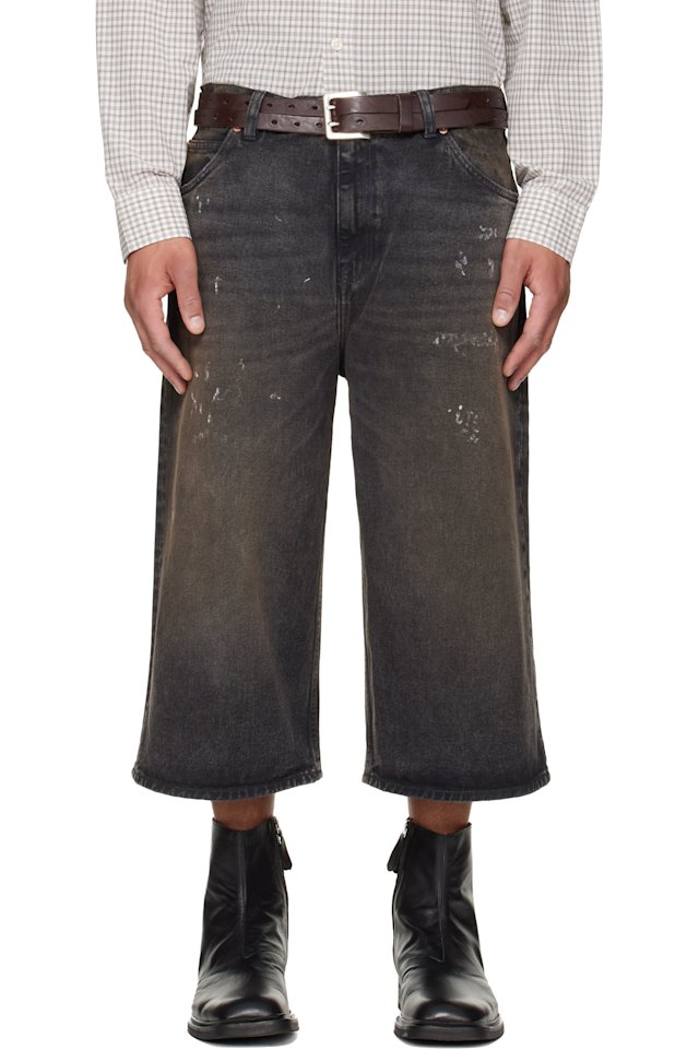 OUR LEGACY — Black Capri Cut Denim Shorts