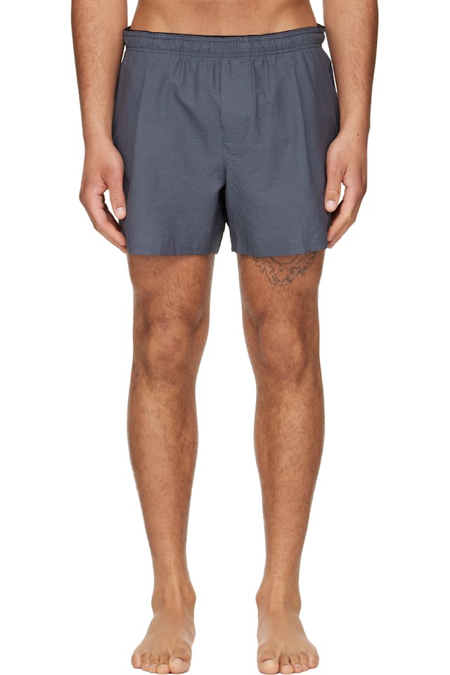 OUR LEGACY — Gray Boxer Swim Shorts