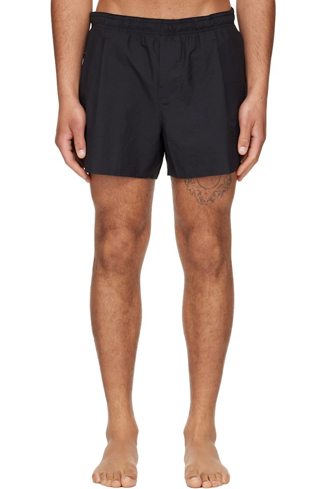 OUR LEGACY — Black Boxer Swim Shorts