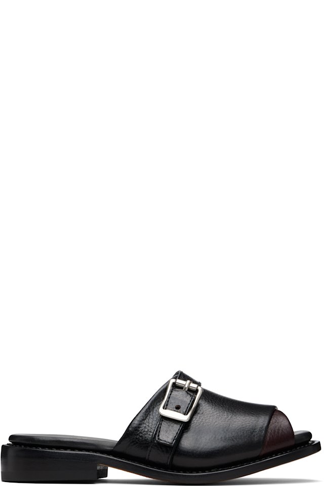 OUR LEGACY — Black & Burgundy Ginza Sandals