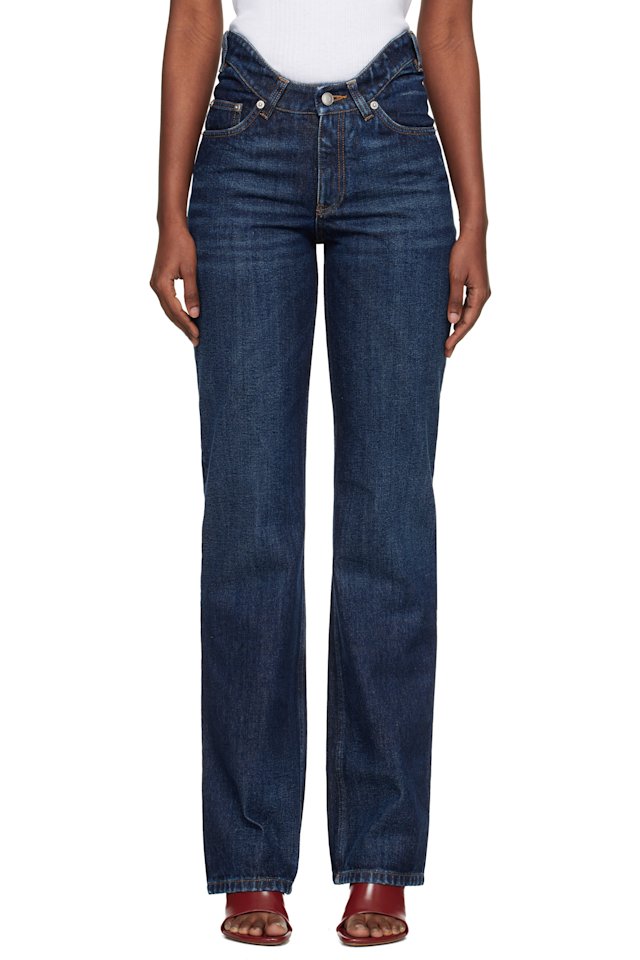 Jean Paul Gaultier — Blue 'The Curved' Jeans