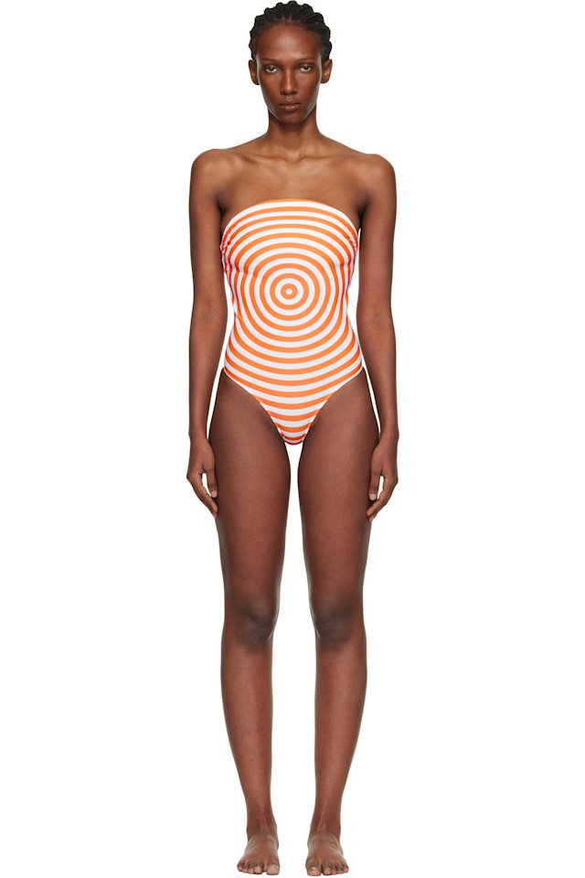 Jean Paul Gaultier — White & Orange 'The Target' Bodysuit