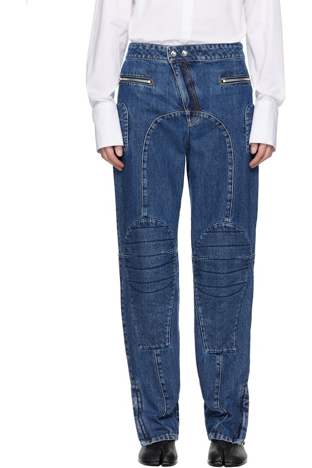 Jean Paul Gaultier — Blue Patchwork Jeans