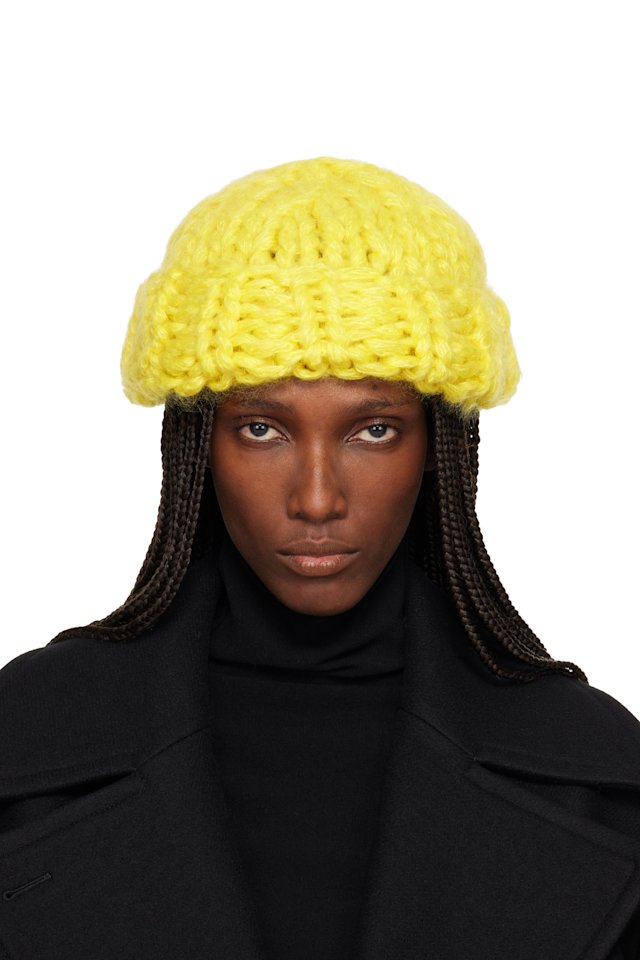 ISSEY MIYAKE — Yellow November Silk Mohair Beanie