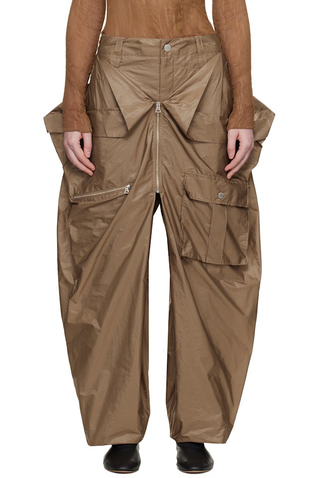ISSEY MIYAKE — Beige Aerial Steel Cargo Pants