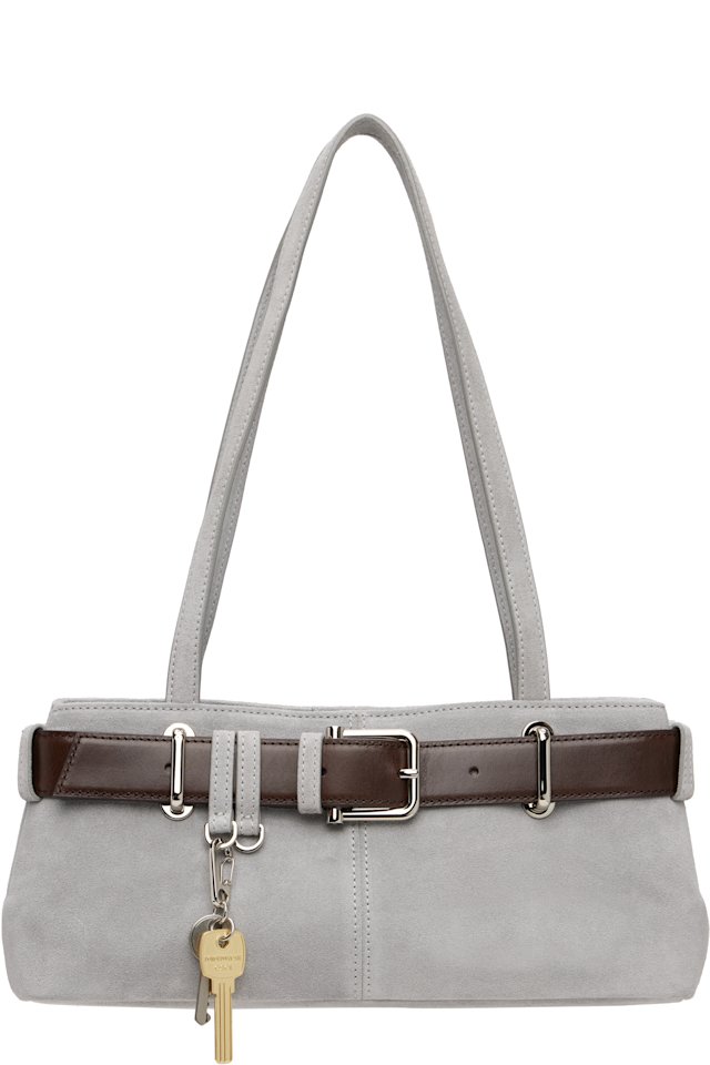 OSOI — Gray Shoulder Brocle Mini Bag