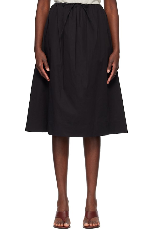 Nothing Written — Black Leia A-Line Midi Skirt