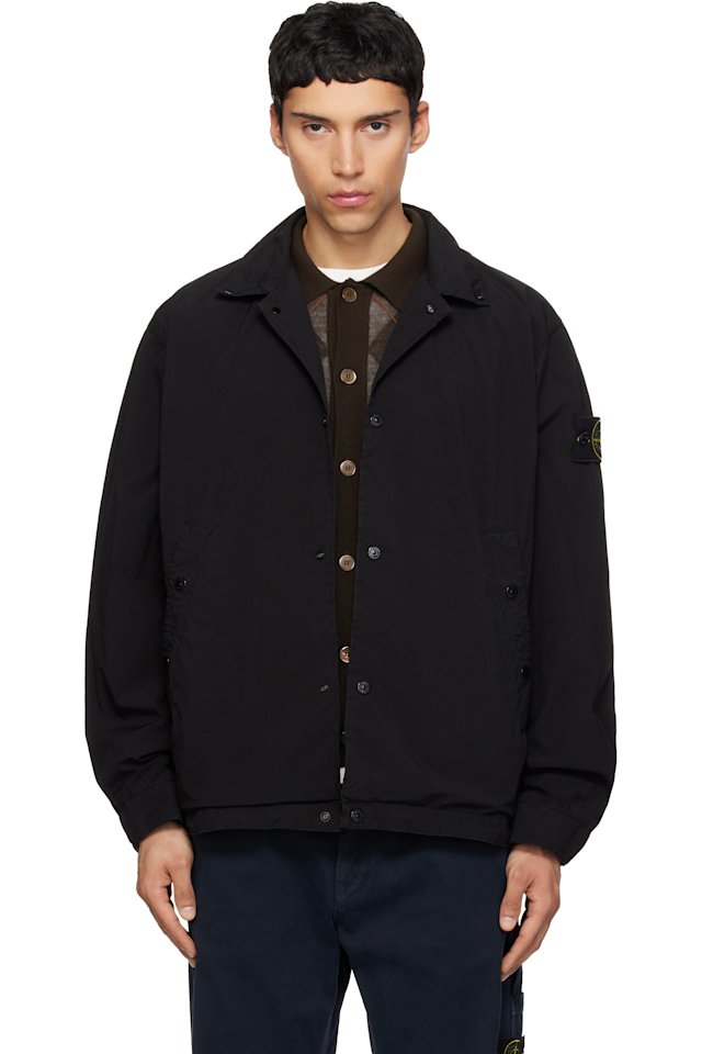 Stone Island — Black 4100041 Light Compact Touch Poly-TC Jacket