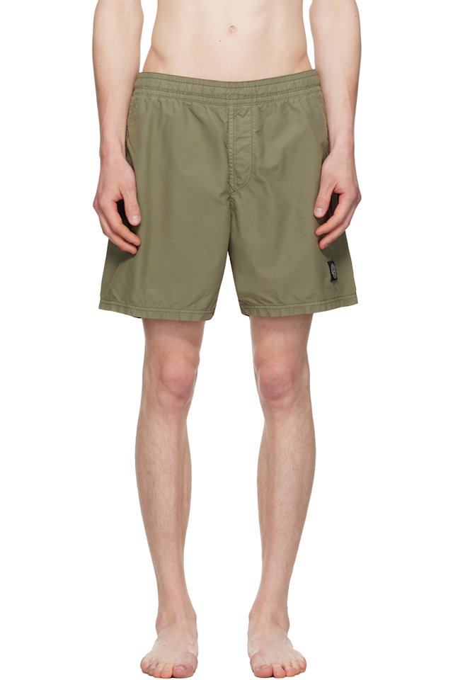 Stone Island — Khaki B100B09 Brushed Nylon Swim Shorts