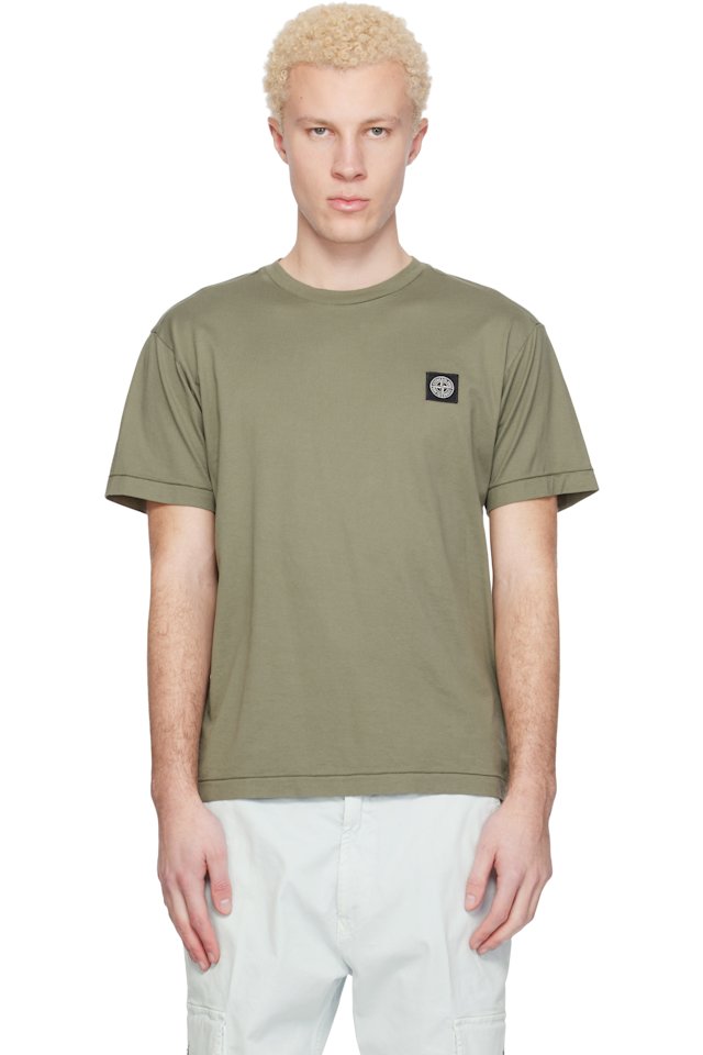 Stone Island — Khaki 2100027 60/2 Cotton Jersey T-shirt