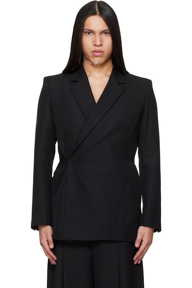 EGONlab — Black Egonic Double Breasted Blazer